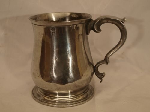 antique english pewter tulip shape 1 pint tankard circa 1850 westmoreland co