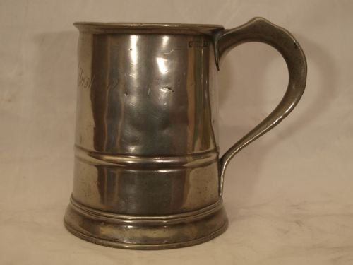 antique english pewter 1 quart measure circa 1860 york hotel folkestone