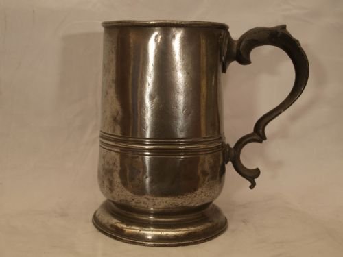 antique english pewter u shape 1 quart measure circa 1870 by harton son of london kent verifications