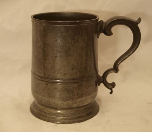 antique english pewter 1 pint tankard circa 1830 by john curruthers crane of bewdley