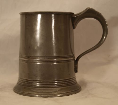 antique english pewter 1 pint measure james morgan liverpool verification c1835