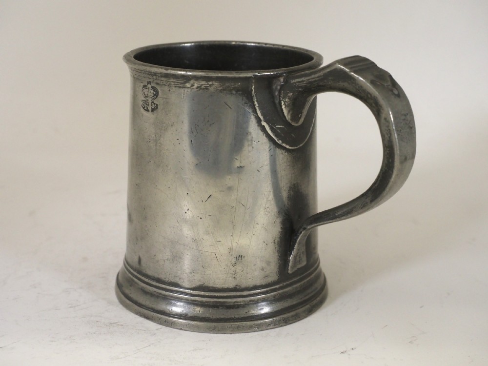 antique english pewter 1 pint measure by john foster 1789 1837