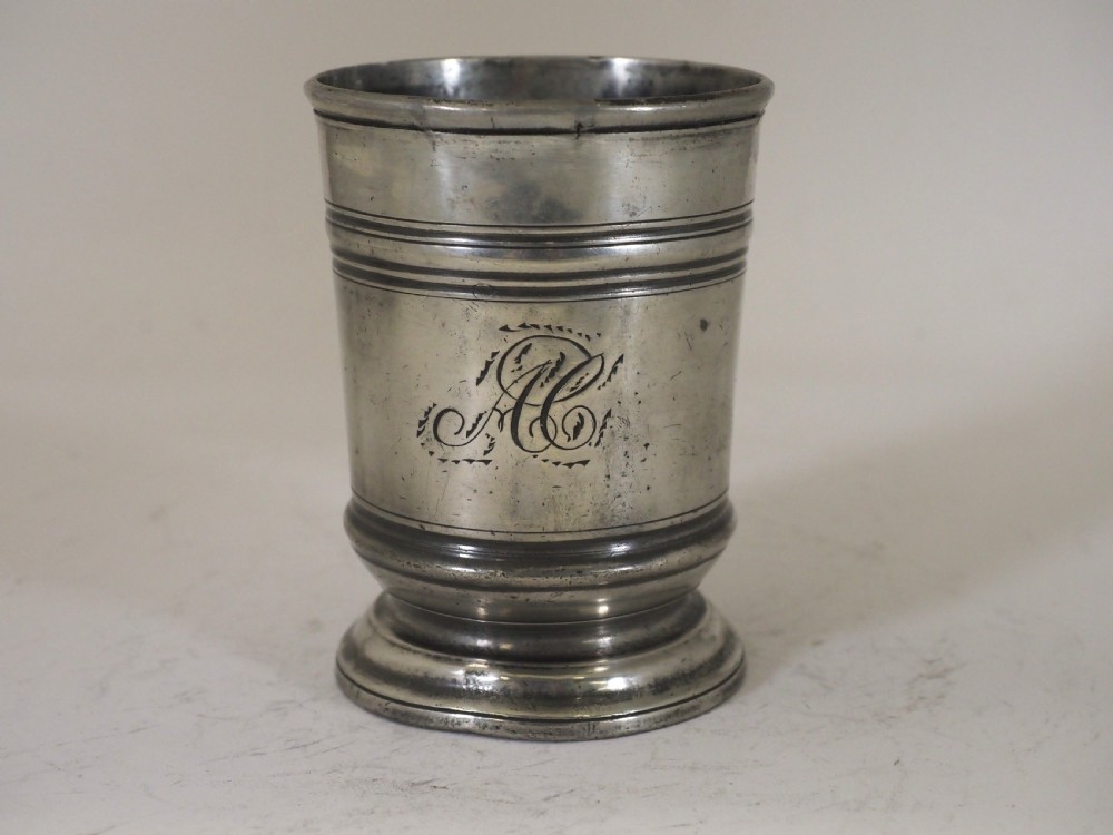 antique english pewter 12 pint beaker by robert grimes sons of london 1817 1838