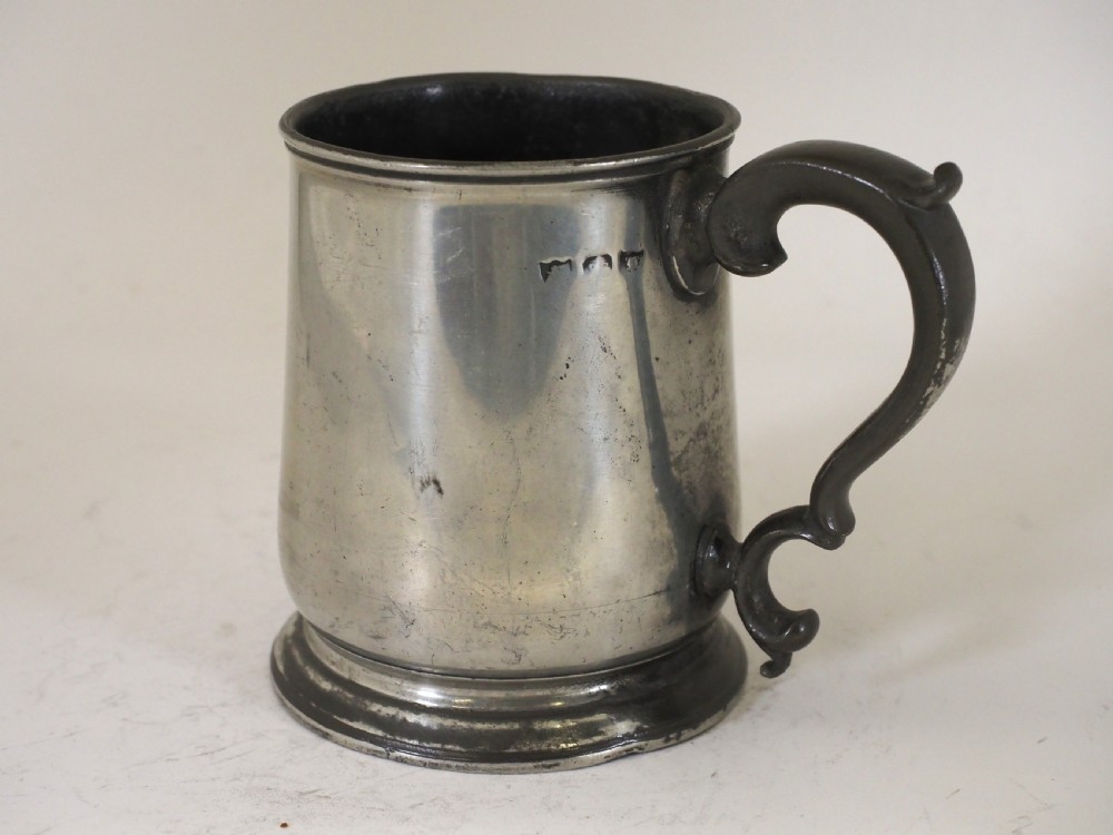antique english pewter 1 pint tavern mug by susannah cocks of london circa 1830
