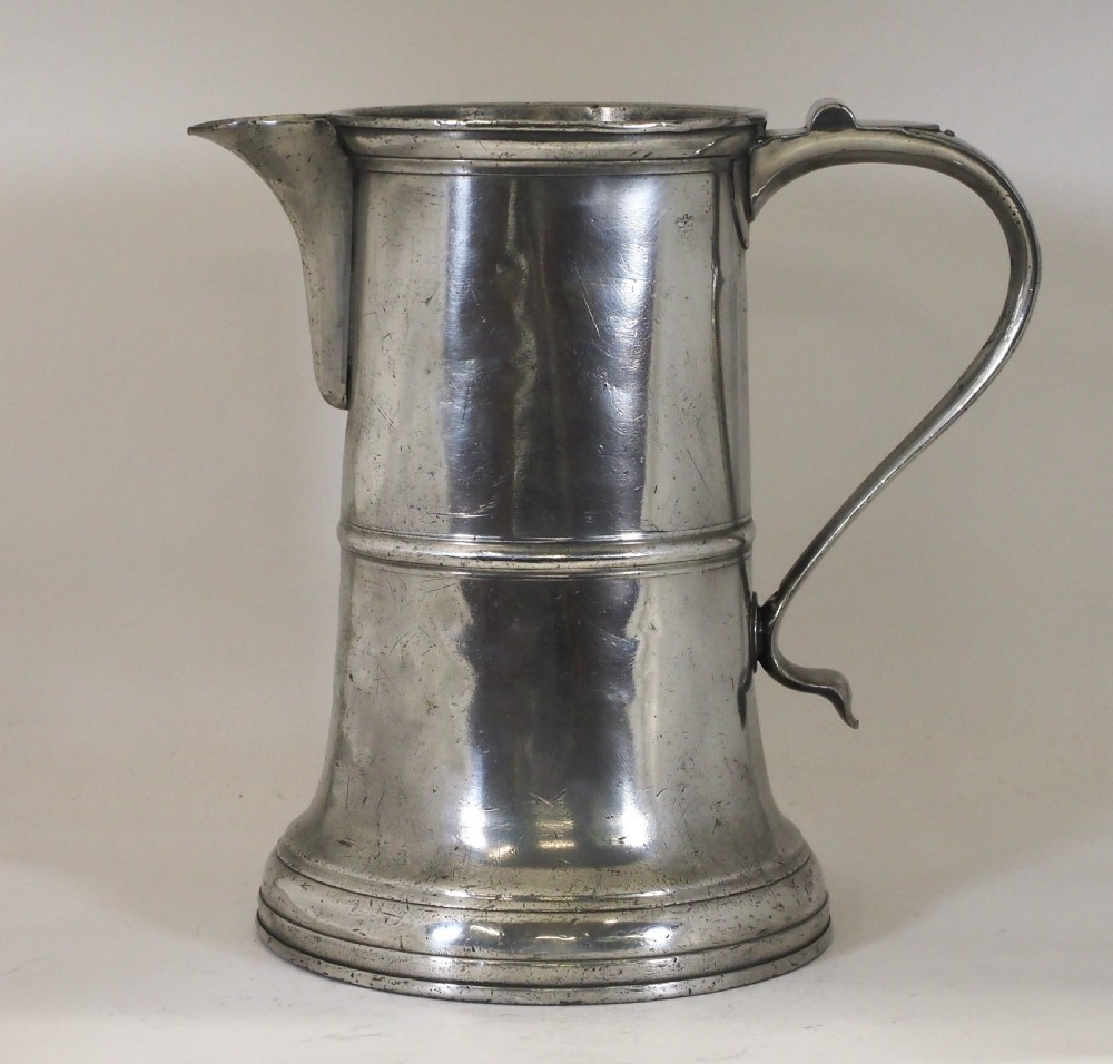 antique english pewter 1 gallon ale jug circa 1780